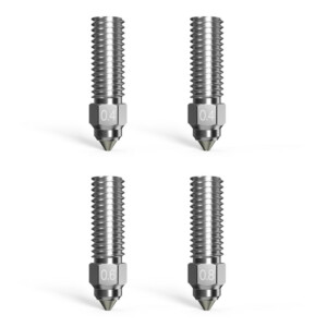 CREALITY High Flow Nozzle Kit x4 - K1, K1 Max, Ender-3 V3 KE 2x0.4 1x0.6 1x0.8 steel chrom. zirc. - Image 2