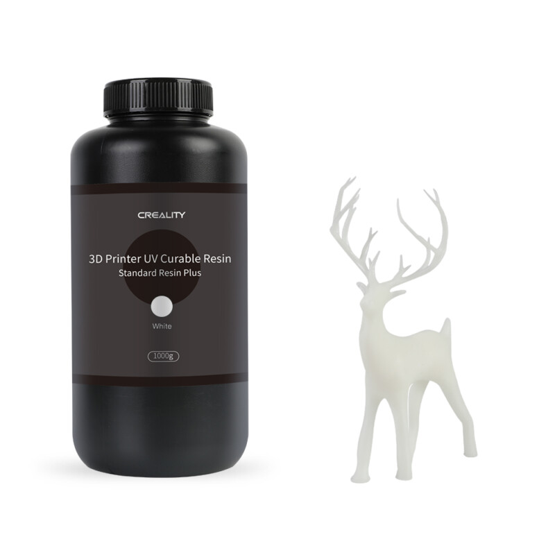 pcz-6971636402152 CREALITY Resin Plus White, 1kg Standard Rigid Resin Plus for 3D Printers (3302020085) - Image 1