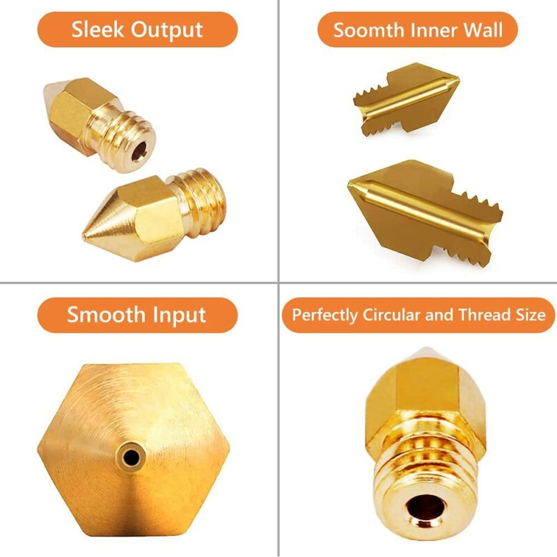CREALITY MK8 Nozzles Kit 24 pcs 0.2mm χ2, 0.3mm χ2, 0.4mm χ12, 0.5mm χ2, 0.6mm χ2, 0.8mm χ2 1.0mm χ2 - Image 2