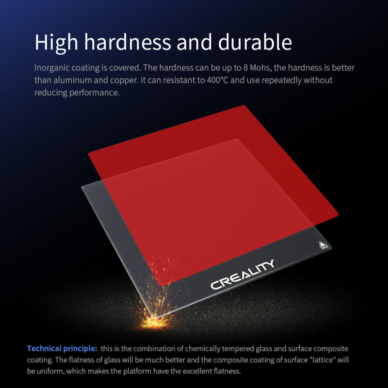 Creality Carborundum Glass Platform Kit 235Χ235Χ4 Ender-3 /3 V2/3 Pro/5/5S/5 Pro/3 KR/CR20/CP-01 - Image 3