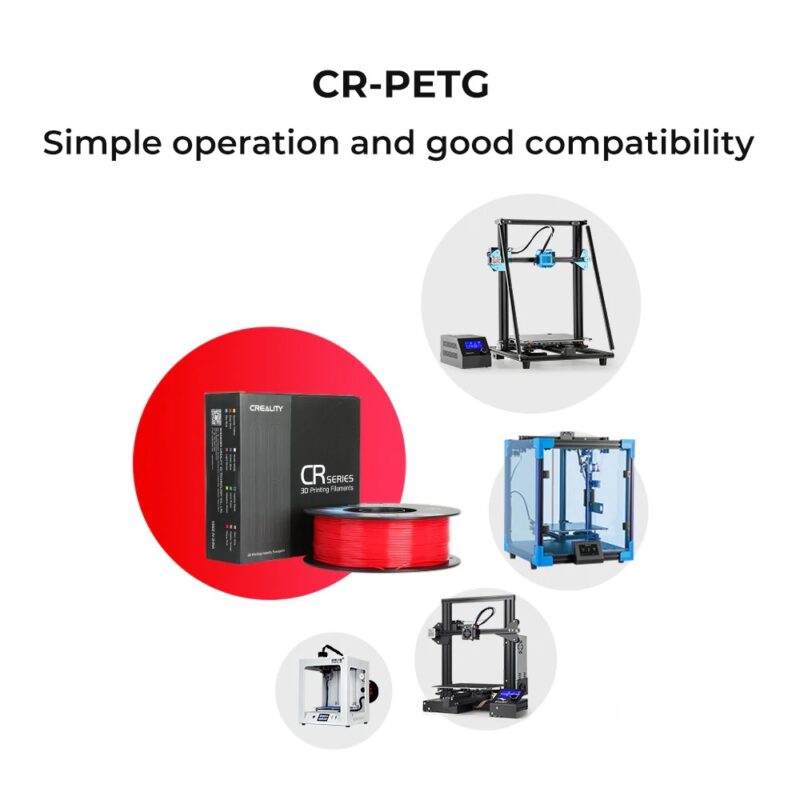 Creality CR-PETG Blue 3D Printer Filament, Hard Glossy, Tensile Str. 49MPA, 1 kg Spool1.75 - Image 8