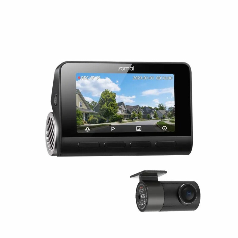 pcz-6971669780951 70mai A800S-1 Front & Rear Dash Cam 4k w. screen set w. RC06 Rearview Cam - 2160p 140FOV 500mAh Car - Image 1