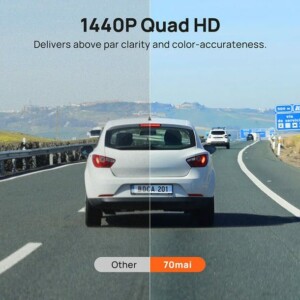 70mai A400-1 Dash Cam Grey w. Screen set w. Rearview cam RC09 - 1440P, 145FOV, 500mAh Car Camera - Image 4