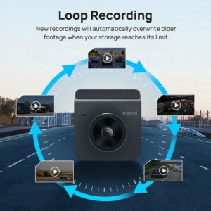70mai A400-1 Dash Cam Grey w. Screen set w. Rearview cam RC09 - 1440P, 145FOV, 500mAh Car Camera - Image 5