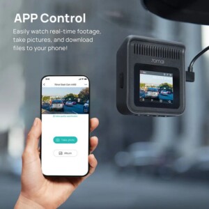 70mai A400-1 Dash Cam Grey w. Screen set w. Rearview cam RC09 - 1440P, 145FOV, 500mAh Car Camera - Image 7