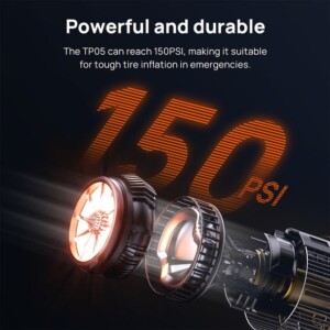 70mai MiDrive TP05 Air Compressor Wireless - 18,5L/min 28mi - 2x 2.500mAh batteries - Image 3