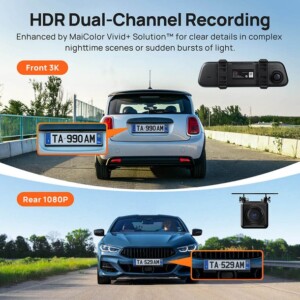 70mai S500 Rearview Mirror Dash Cam set 1944p 138fov Car Camera - Image 5