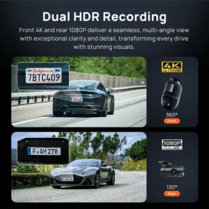 70mai Dash Cam 4K Omni 360° + Reaview Full View with Dual Sony STARVIS 2, AI 2.0 & 4G LTE (X800-2) - Image 16