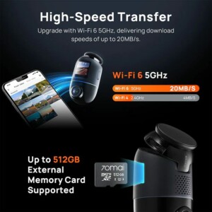 70mai Dash Cam 4K Omni 360° + Reaview Full View with Dual Sony STARVIS 2, AI 2.0 & 4G LTE (X800-2) - Image 6