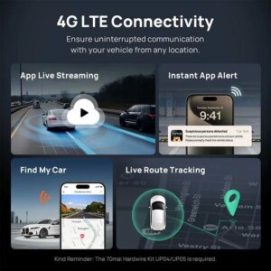 70mai Dash Cam 4K Omni 360° + Reaview Full View with Dual Sony STARVIS 2, AI 2.0 & 4G LTE (X800-2) - Image 10