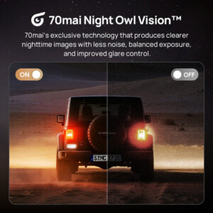 70mai Dash Cam 4K T800 & HD Rear Cam. & 512GB SD 3-Channel w/ Dual 4K, IMX678, HDR Night Vision, AI - Image 3