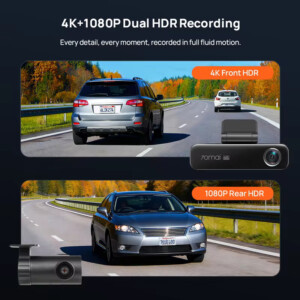 70mai Μ800-2 4Κ Dash Cam set & Rear Cam. 3840x2160 GPS & Hi Temperature Battery - Image 4