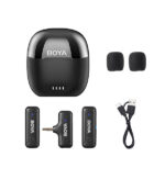 BOYA BY-WM3T-M2  2,4GHz Mobile wireless mic For Camera 3.5Jack (2 transmitters, two person vlog) - Image 5