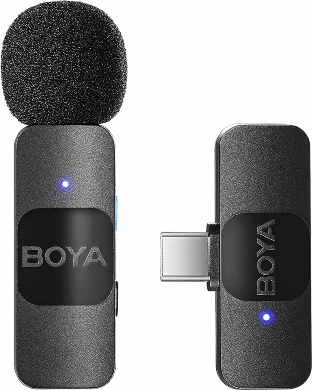 pcz-6977490710297 BOYA BY-V10 Wireless Lavalier Microphone for Android Mini Lapel USB-C connection - Image 1