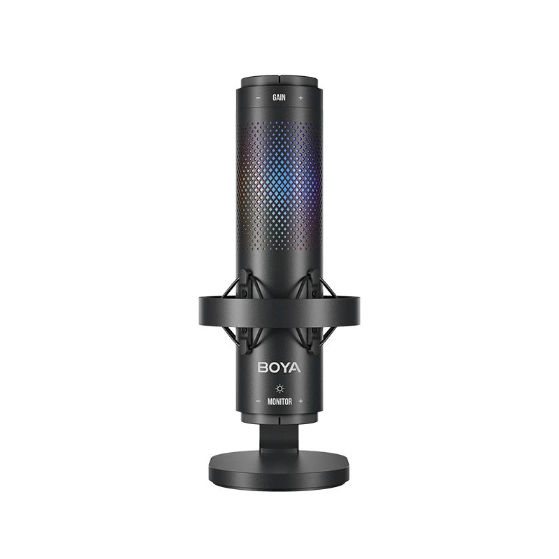 pcz-6977490710495 BOYA BY-K9 USB RGB Microphone 3 selectable patterns w. shockmount (9 zones RGB) - Image 1
