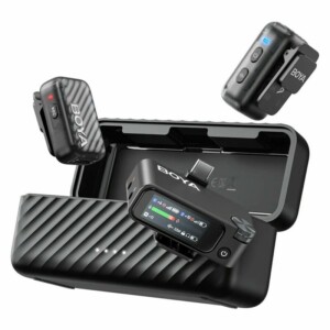 BOYAMIC 2-02 Wireless HD Microphone USB-C &Camera 2x RXs 32bit Float Onboard Rec 300m 15h