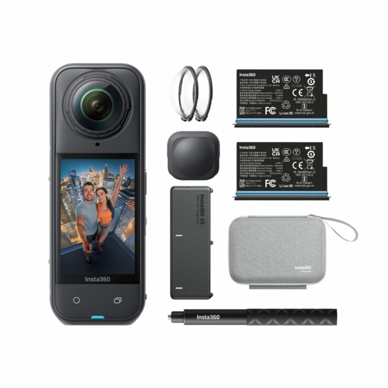 Insta360 X5 - 8K, Triple AI Chip, Action Camera Essentials Bundle