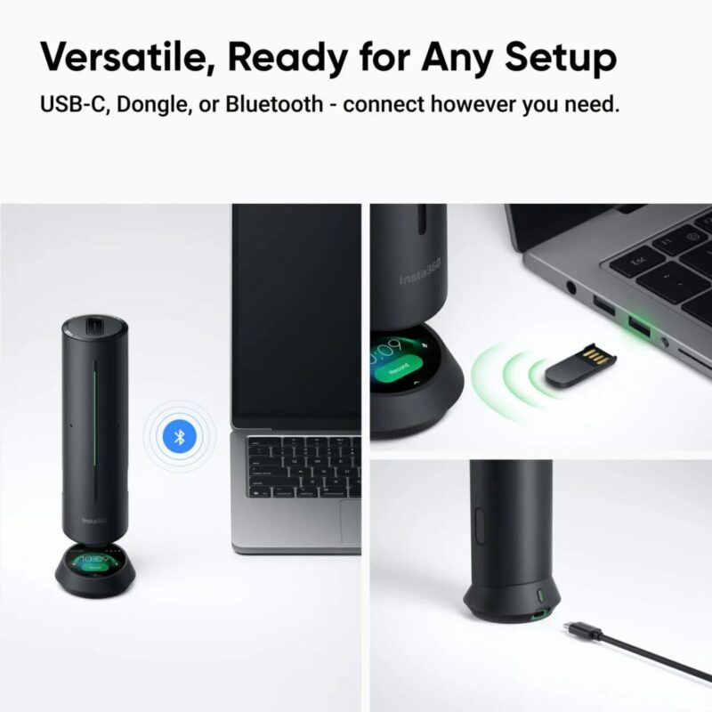 Insta360 Wave Arctic White - AI Speakerphone for Meetings, Recordings, Podcasts, Live Streams - Image 9