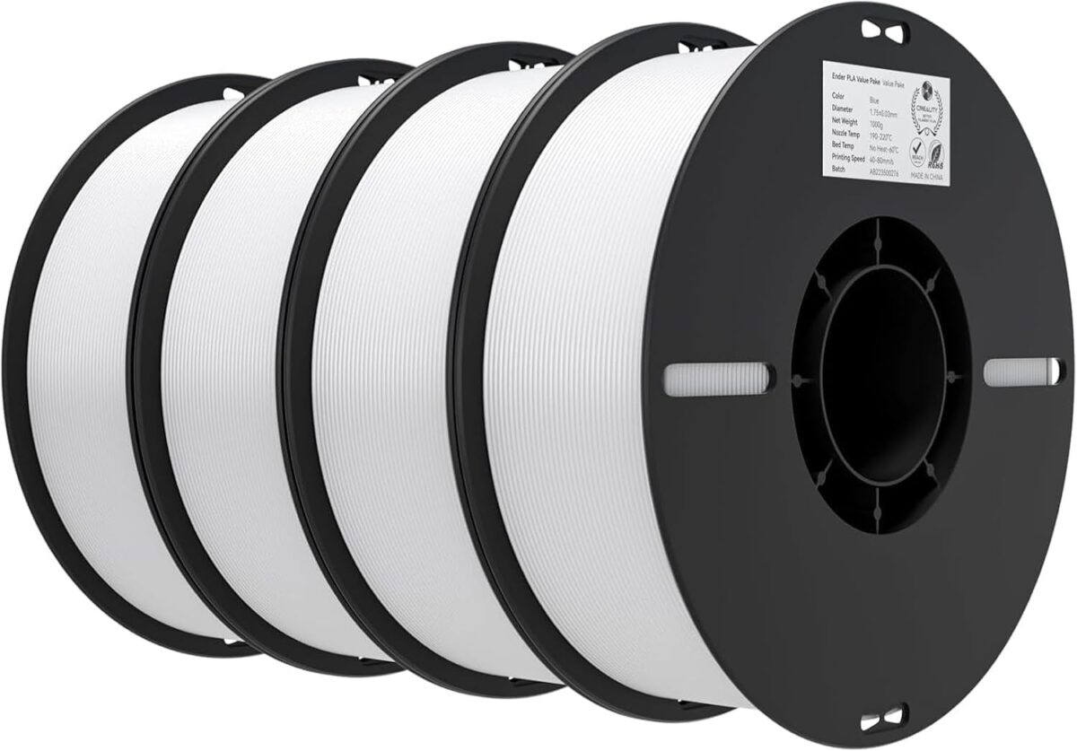 pcz-6977905741007 Creality EN-PLA Value Pack 4kg - 4 Χ White - Ender Filament 4kg 1.75 (3301010475) - Image 1