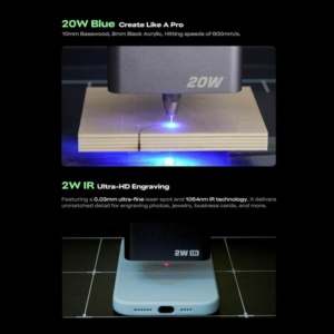 Creality Falcon A1 Pro - 20W Laser Engraver, 20W Blue & Optional 2W IR laser module 358x268 - Image 7