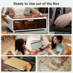 Creality Falcon A1 White - 10W Laser Engraver 305x381 Acrylic 9,6mm Wood 6mm CoreXY 600mms - Image 5