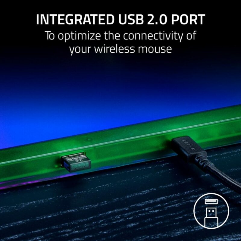 Razer FIREFLY V2 PRO Phantom Green - RGB GAMING MOUSEPAD - USB HUB - BACKLIT LIGHTING - Image 5