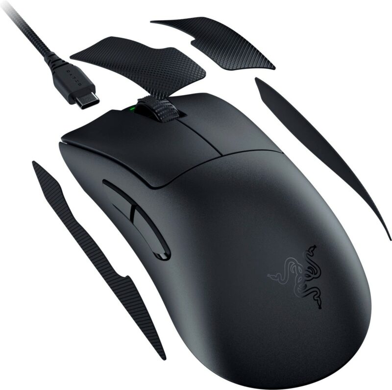 Razer DEATHADDER V3 PRO BLACK - 64g Wireless Gaming Mouse - Ergonomic - 90 Hours Battery - 30K DPI - Image 6