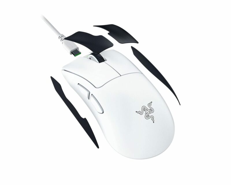 Razer DEATHADDER V4 PRO WHITE - 57g Wireless Gaming Mouse - Ergonomic - 120 Hours Battery - 45K DPI - Image 3
