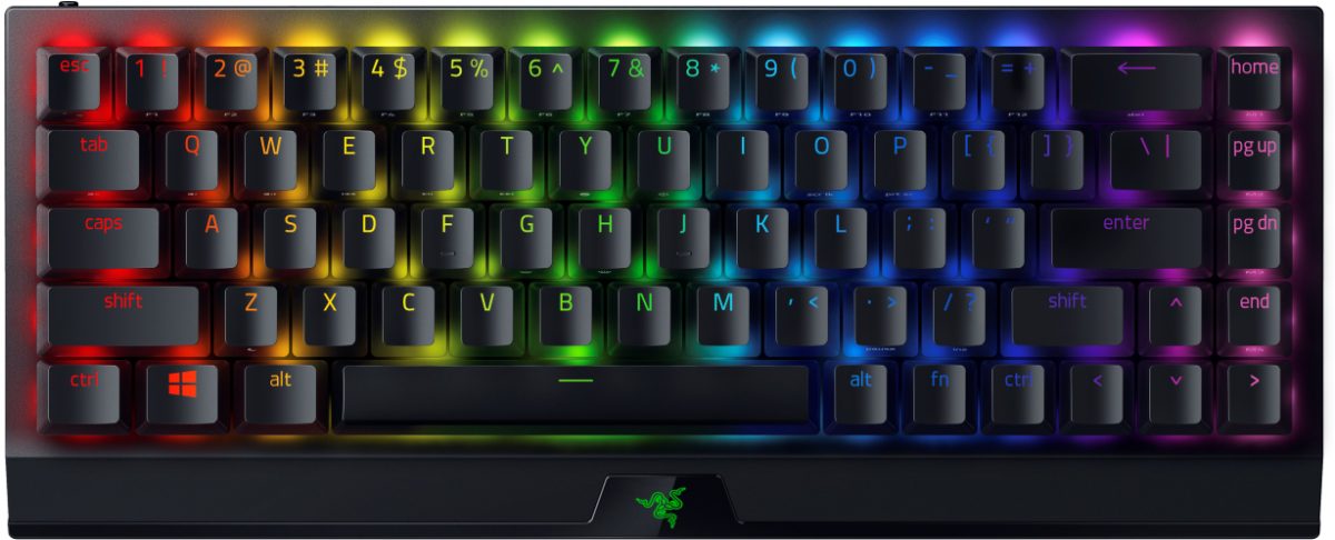 pcz-8886419347170 Razer BLACKWIDOW V3 MINI Yellow Switch 65% Wireless (2,4 & Bluetooth) Mechanical Gaming Keyboard US - Image 1