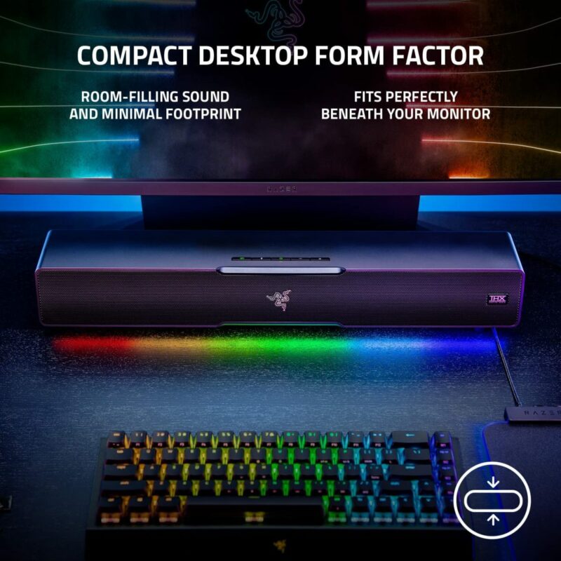 Razer LEVIATHAN V2 - RGB Gaming Sound Bar - THX Spatial 7.1 Audio - Image 2
