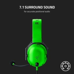 Razer BLACKSHARK V2 X GREEN Gaming Headset - 7.1 - PC/PS4/PS5 - Image 5