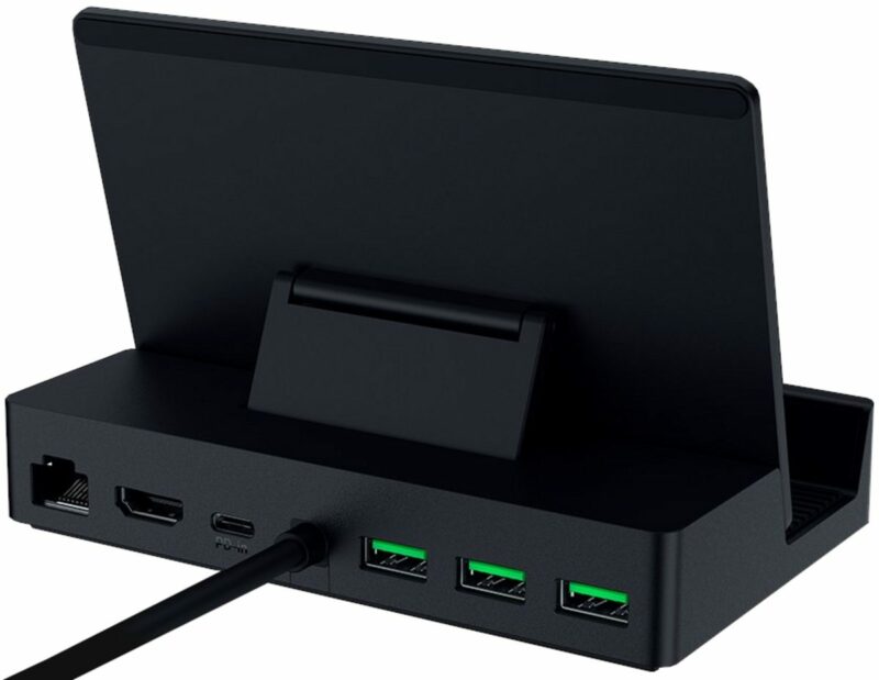 Razer Handheld Dock Chroma - Steam Deck, Switch 2, Smartphones, Tablets - USB C/USB A/HDMI/GbE/100W - Image 2