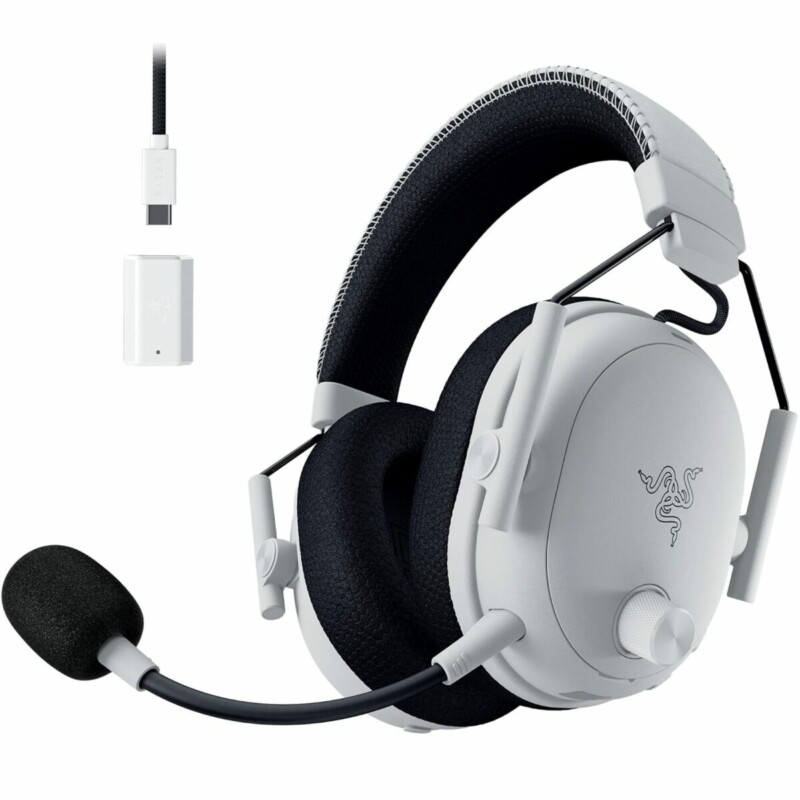pcz-8887910061176 Razer BLACKSHARK V3 PRO White - ANC Wireless Gaming Headset - 70h Battery - 2.4GHz/BT/USB - PC/PS5 - Image 1
