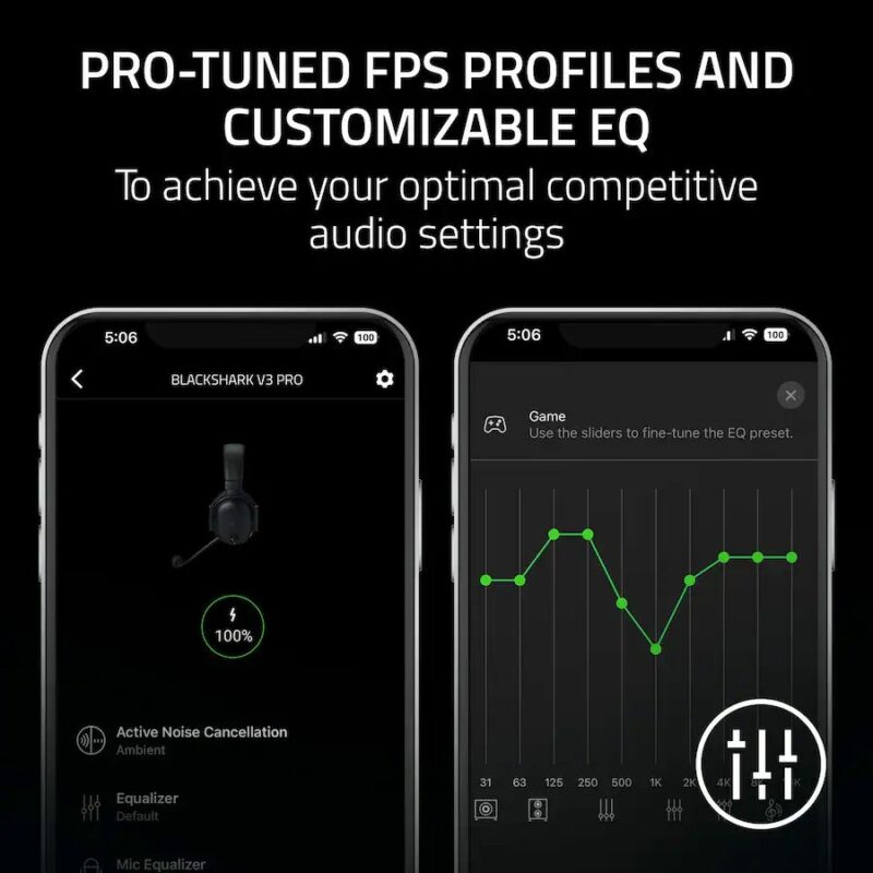 Razer BLACKSHARK V3 PRO PLAYSTATION Black - ANC Wireless Gaming Headset - 48h Bat. -  2.4GHz/BT/USB - Image 6