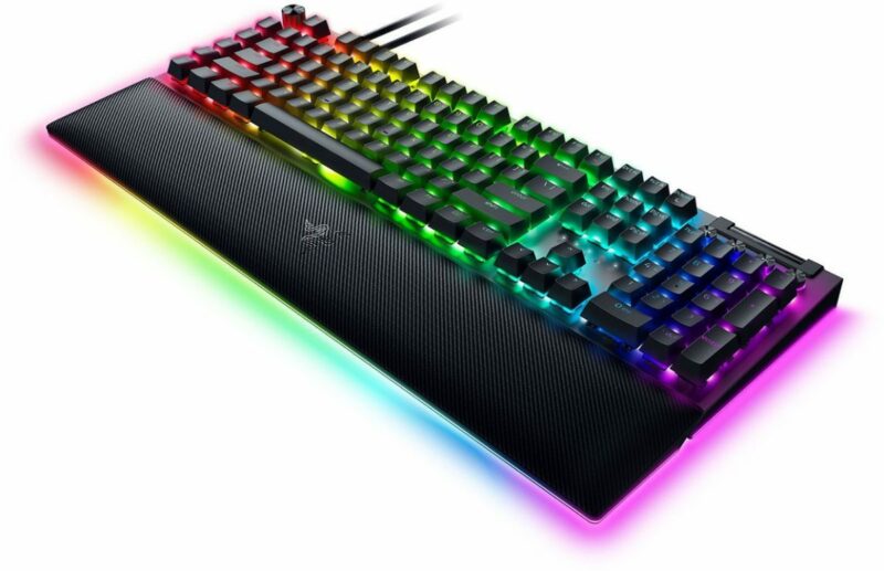Razer BLACKWIDOW V4 PRO - Gaming Mechanical RGB Keyboard -  Yellow Silent Switches - Macros - Image 2