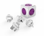 Allocacoc® PowerCube |ReWirable| Πολύπριζο 5 θέσεων UK & 4x plugs  Μωβ - 1840/UKRW4P - Image 2