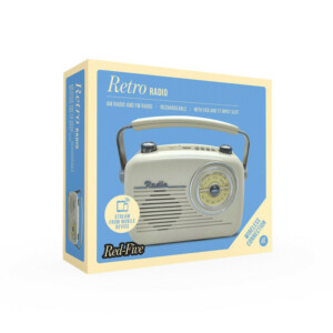 The Source - Επαναφορτιζόμενο Retro ραδιόφωνο με Bluetooth σε κρεμ χρώμα