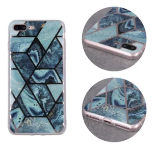 Geometric Marmur Case for Samsung Galaxy A71 dark blue - Image 4