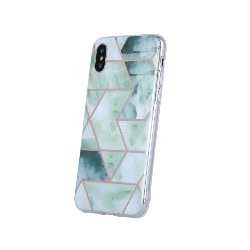 Geometric Marmur Case for iPhone 12 Pro Max green - Image 2