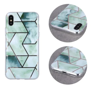 Geometric Marmur Case for iPhone 12 Pro Max green - Image 4