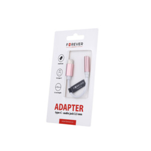 Forever - Type-C to 3.5mm Αudio Jack Adapter - Pink - Image 2