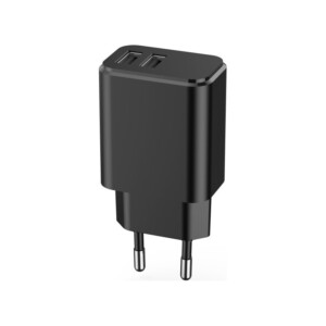 Setty Φορτιστής Χωρίς Καλώδιο με 2 Θύρες USB-A Μαύρος (GSM106088) - Image 4