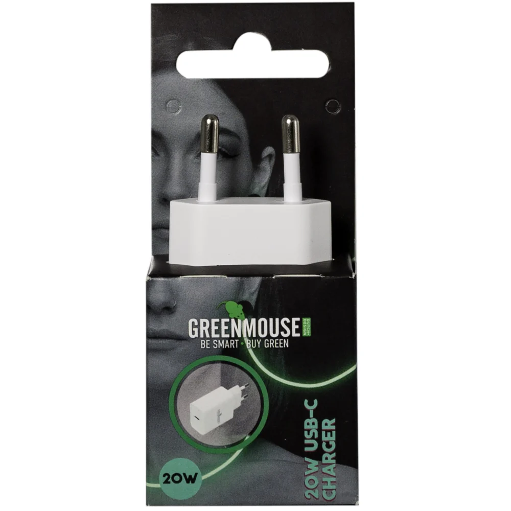 Greenmouse Wall Charger PD 20W – Φορτιστής Τοίχου USB-C Power Delivery σε λευκό χρώμα με συσκευασία blister – 66956678