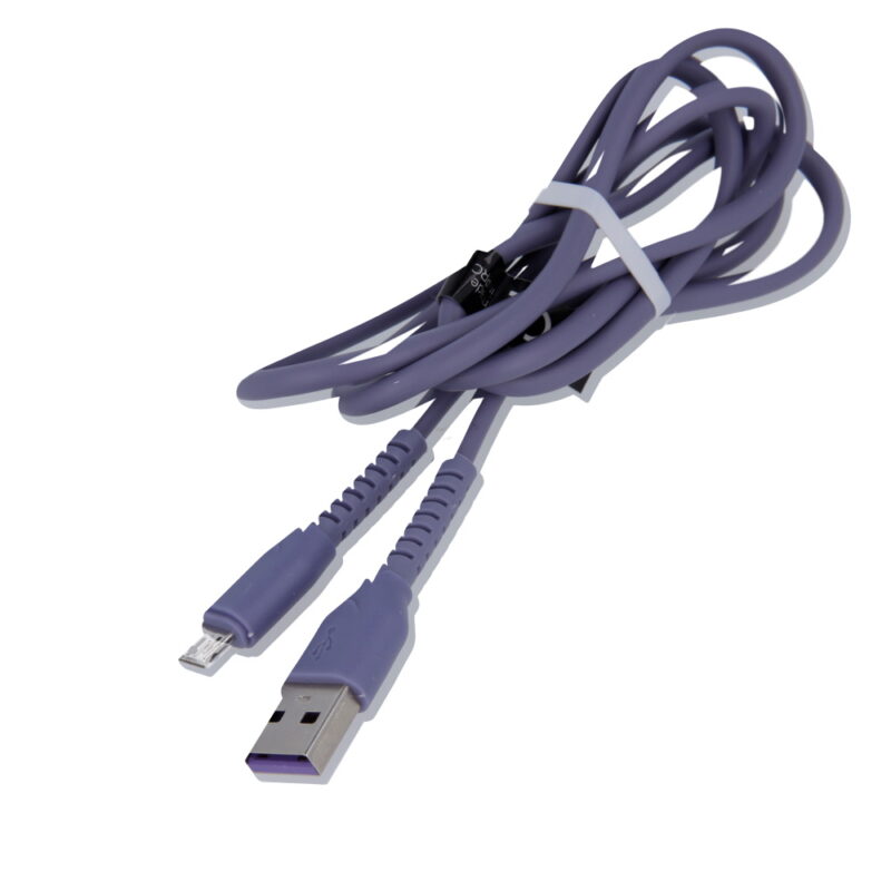 Maxlife MXUC-04 Καλώδιο φόρτισης και μεταφοράς δεδομένων από USB σε microUSB 1 μέτρου 3A – μωβ - Image 4