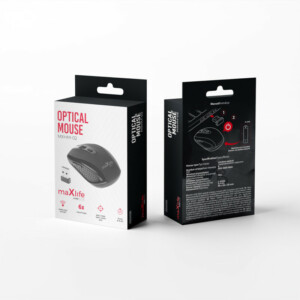 Maxlife Home Office Ασύρματο Οπτικό Ποντίκι MXHM-02 σε μαύρο χρώμα (800/1000/1600 DPI) - Image 5