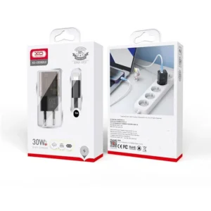 XO-CE05 EU GaN Φορτιστής Ταχείας Φόρτισης 30W PD / 18W QC με Διαφανή Σχεδίαση και καλώδιο USB-C σε Lightning - Image 3