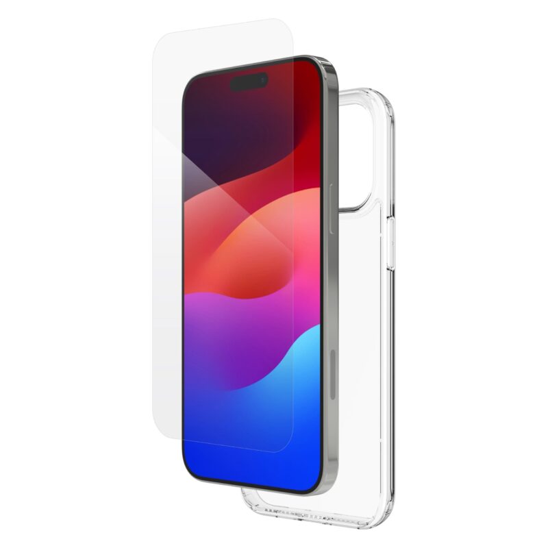 iFrogz Defence Glass & Case Bundle Προστατευτική θήκη και τζάμι οθόνης για iPhone 15 Pro Max (διάφανο) - Image 2