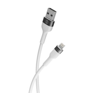 Forever - USB to Lighting Flexible Cable 2,4A 1m - White - Image 3