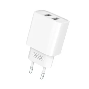 XO wall charger CE02C 2x USB 2,1A white – Φορτιστής Ταχείας Φόρτισης Τοίχου Ταξιδίου με καλώδιο USB-C - Image 4