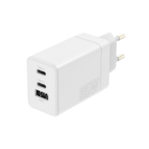 Maxlife MXTC‑08 (65ACC) Φορτιστής Επιτραπέζιος, 2× USB‑C & 1× USB‑A, 65 W – Λευκό - Image 5